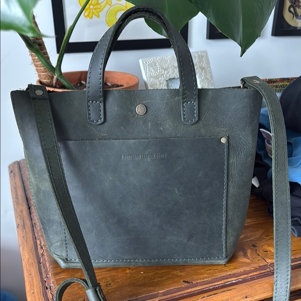Portland Leather Goods Dark Green Tote